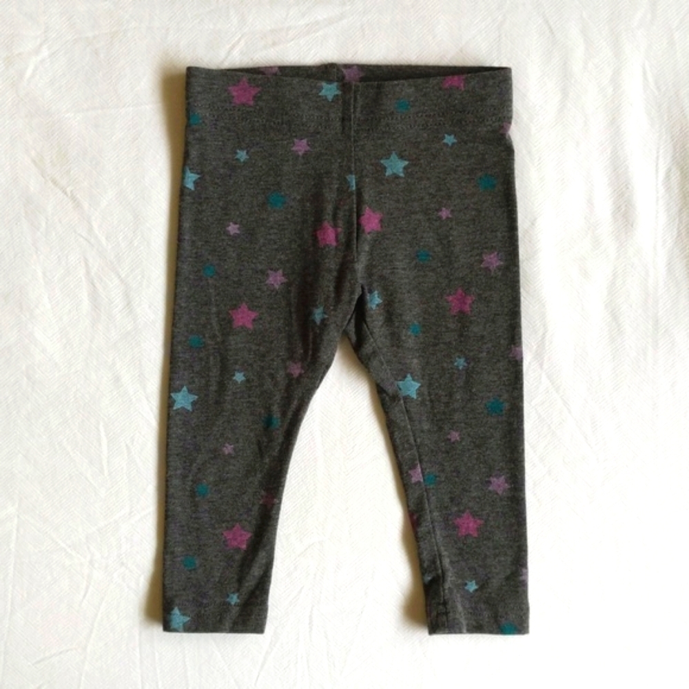 george charcoal gray with colorful stars leggings 12 months baby girl
